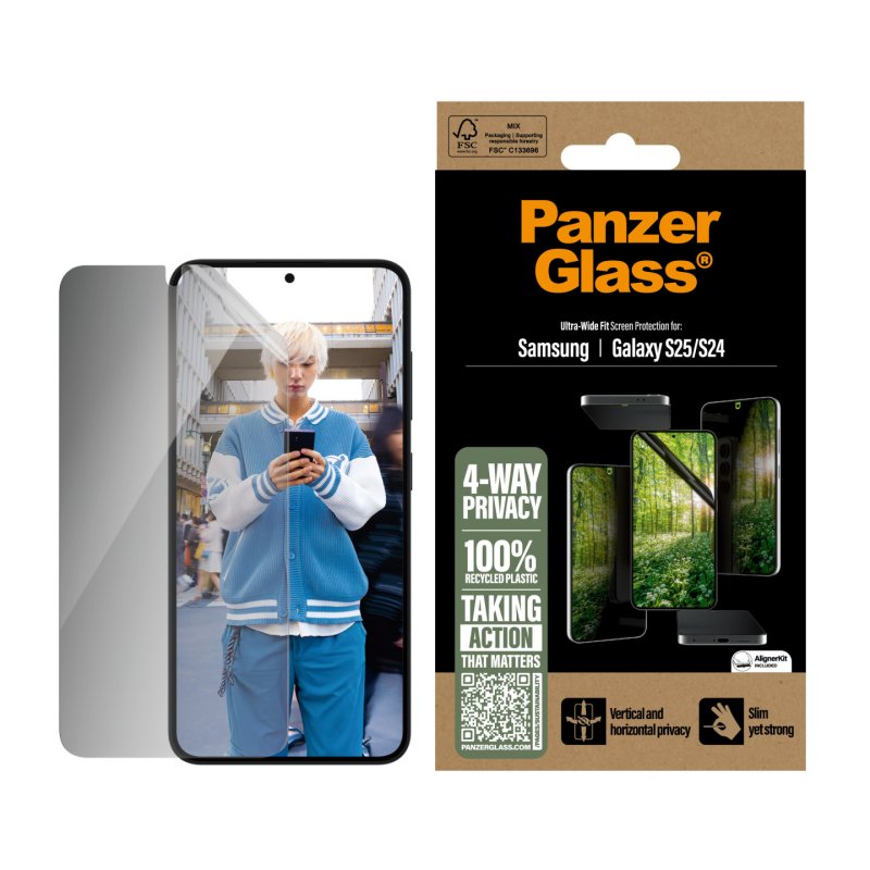 PanzerGlass ECO MATRIX 4-way Screen Protector Galaxy S25