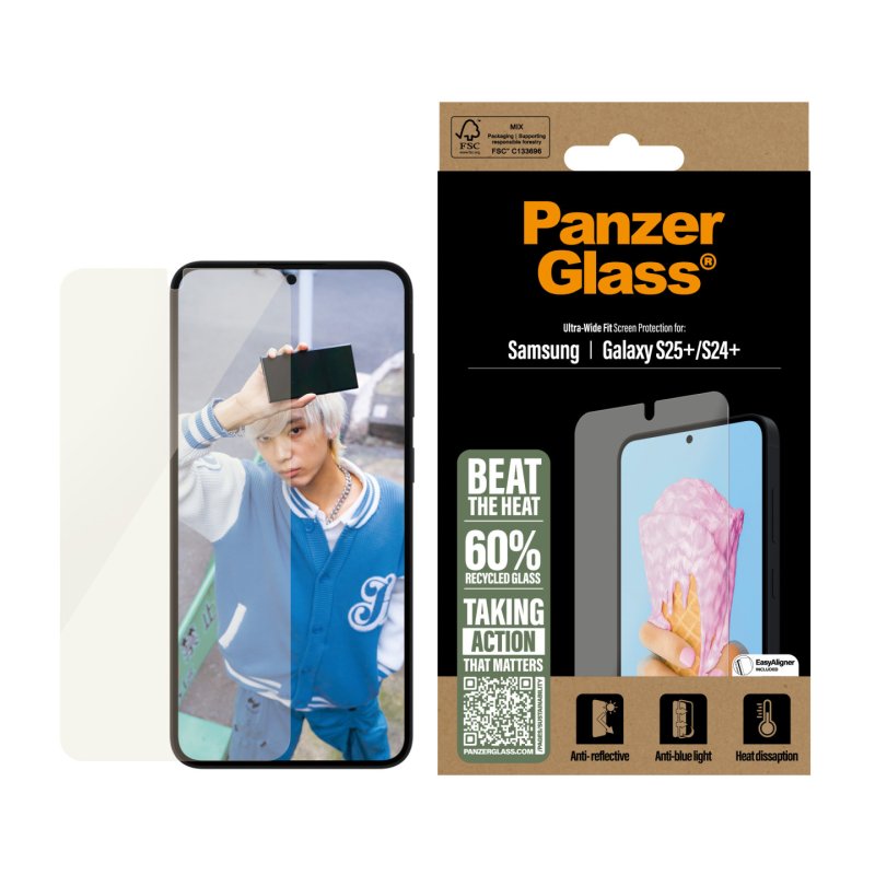 PanzerGlass All-in-One Screen Protector Samsung Galaxy S25 | S24 | Ultra Wide Fit Protection d'écran transparent 1