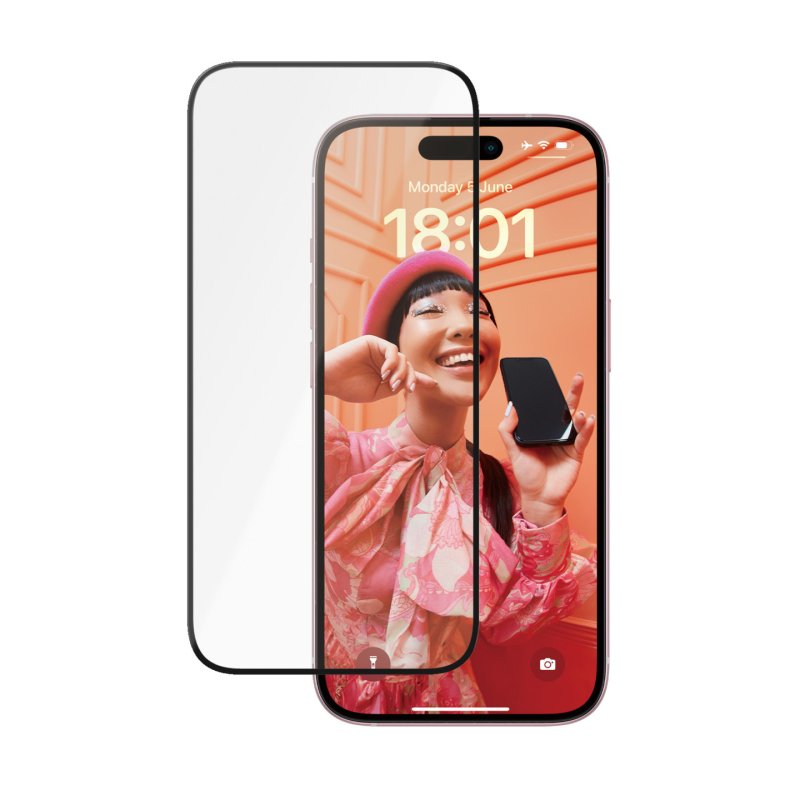 PanzerGlass Ceramic Protection for iPhone 15 | Ultra-Wide Fit w. EasyAligner