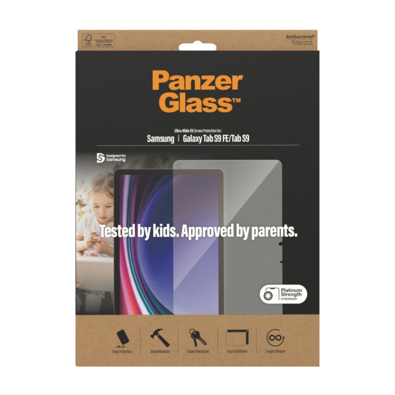 PanzerGlass ️ Screen Protector Samsung Galaxy Tab S9 FE | S9 | Ultra-Wide Fit