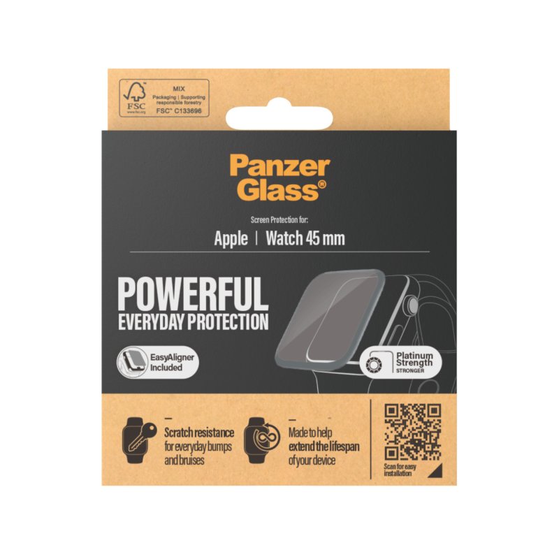 PanzerGlass Apple Watch Series 9 | 8 | 7 | 45mm | Screen Protector Glass