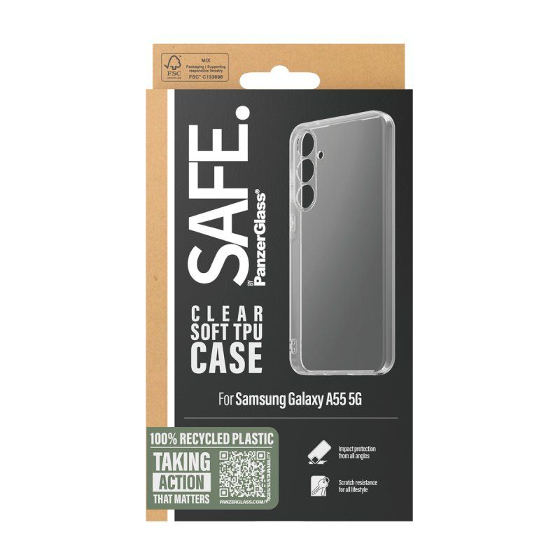 PanzerGlass SAFE. by TPU Case Samsung Galaxy A55 5G | Transparent