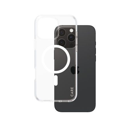 PanzerGlass CARE by Flagship Case Transparent Urban Combat w. White MagSafe iPhone 16 Pro Max coque