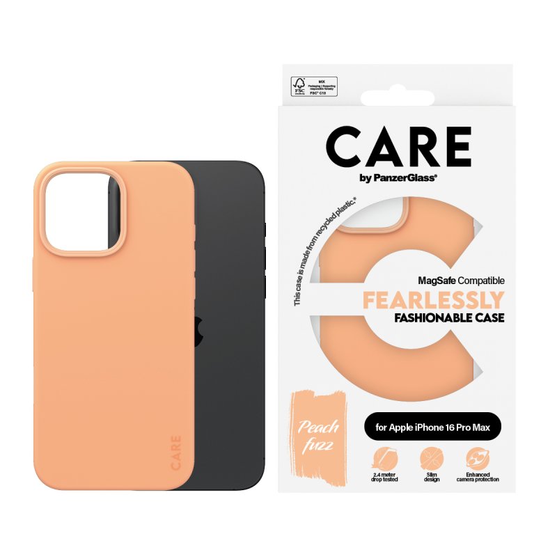 PanzerGlass CARE by Fashionable Case Peachy w. MagSafe iPhone 16 Pro Max coque de protection pour téléphones