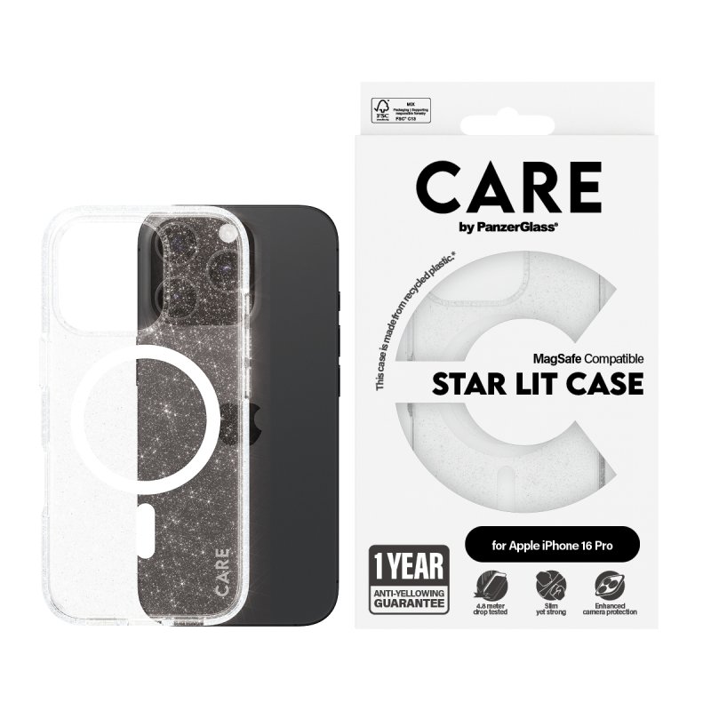 PanzerGlass CARE by Flagship Case Urban Combat Star Lit w. White MagSafe iPhone 16 Pro coque de protection pour