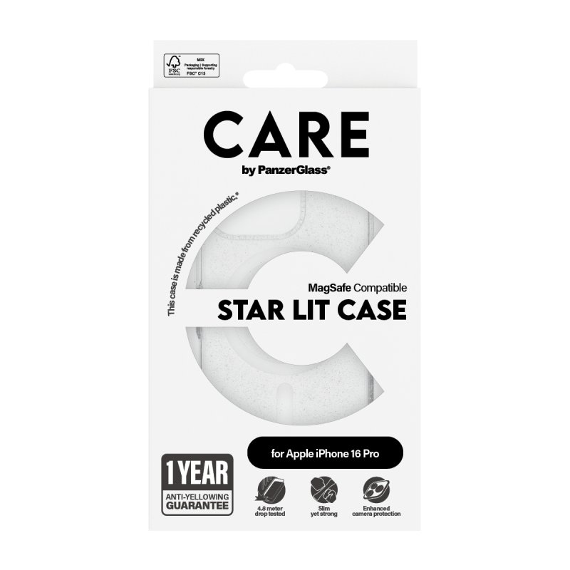 PanzerGlass CARE by Flagship Case Urban Combat Star Lit w. White MagSafe iPhone 16 Pro coque de protection pour