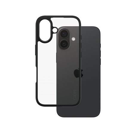 PanzerGlass CARE by Flagship Case Transparent Urban Combat w. Black Frame iPhone 16