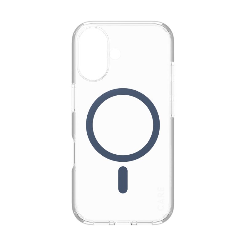 PanzerGlass CARE by Flagship Case Transparent Urban Combat w. Blue MagSafe iPhone 16