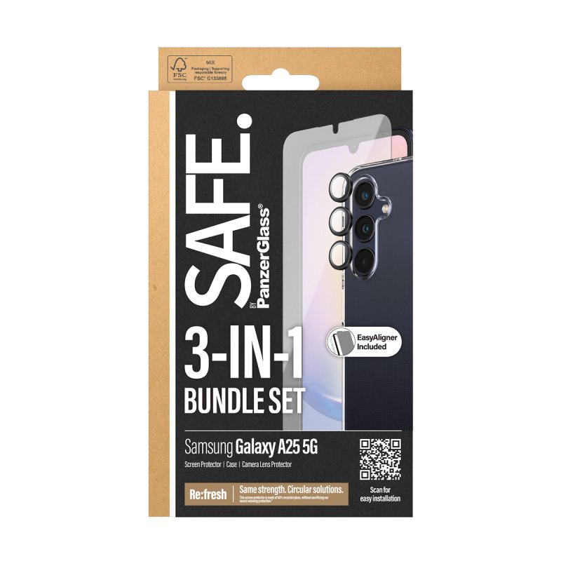PanzerGlass SAFE. by 3-in-1 Protection Pack Samsung Galaxy A25 5G
