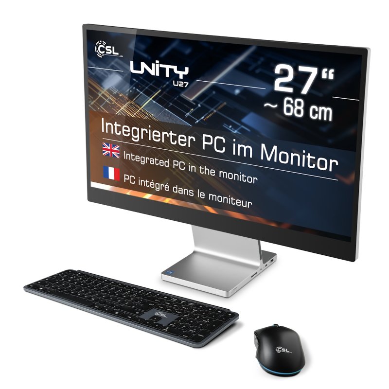 CSL Unity U27 All-in-One PC 27" (68,6cm) FHD Display, Intel Core i5-1235U, 16GB RAM, 1000GB M.2 SSD, Intel Grafik,