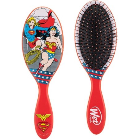 WetBrush Original Detangler Hairbrush with Ultra Soft Intelliflex Bristles Justice League Supergirl and Wonderwoman DC