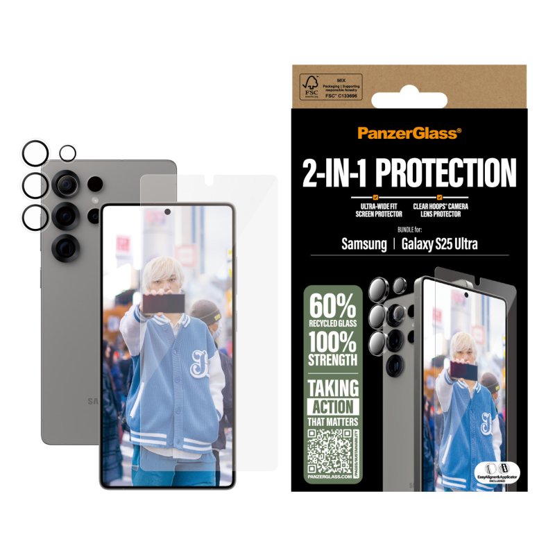 PanzerGlass 2-in-1 Protection Bundle Samsung Galaxy S25 Ultra