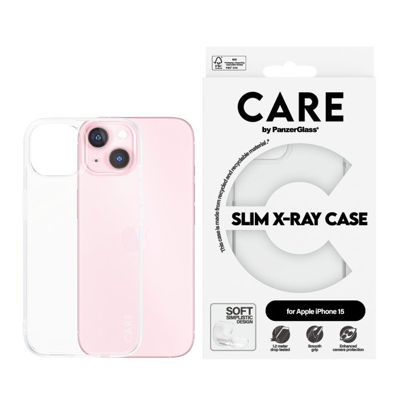 CARE Case Fashion X-Ray Soft Clear iPhone 15