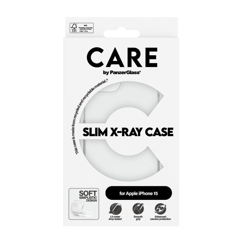 CARE Case Fashion X-Ray Soft Clear iPhone 15