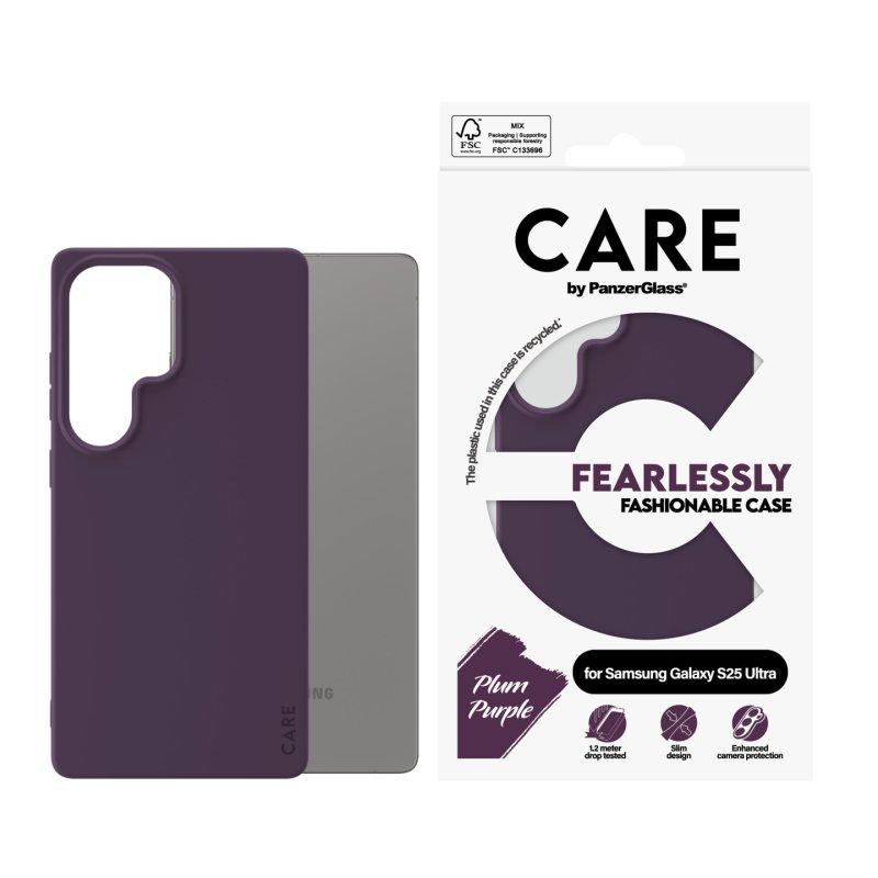 PanzerGlass CARE by Fashionable Case Plum Purple Samsung Galaxy S25 Ultra