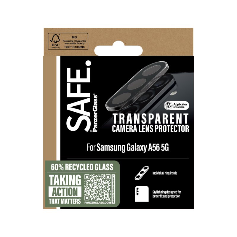 PanzerGlass SAFE. by Camera Lens Protector Transparent Samsung Galaxy A56 5G Protection d'écran transparent 1