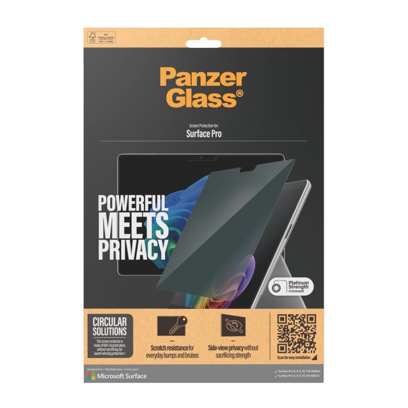 PanzerGlassen Microsoft Surface ProX / 8/ 9/ 10/ 11th Edition