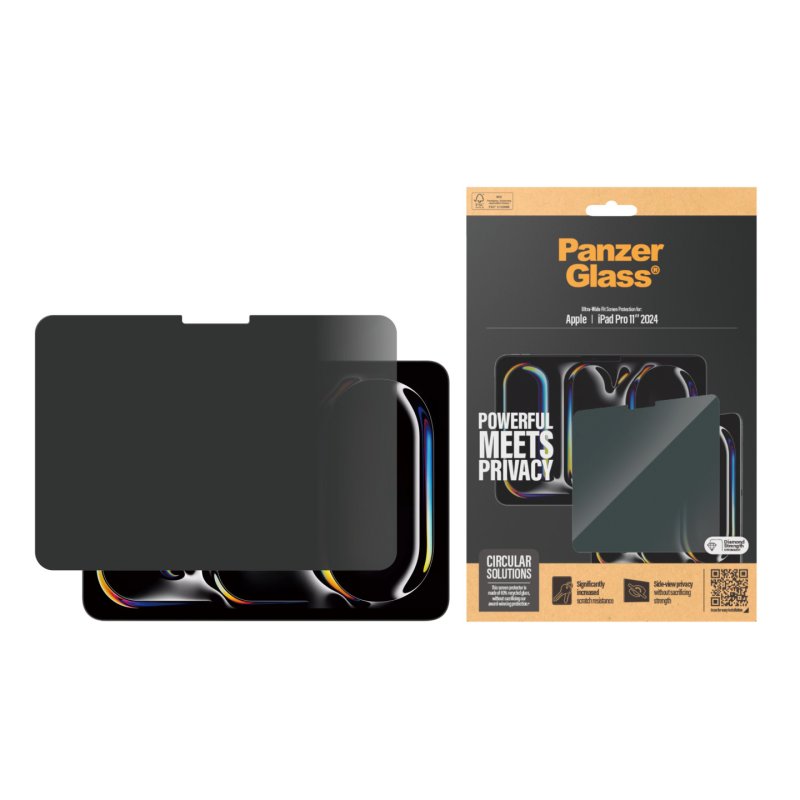 PanzerGlass Privacy Screen Protector iPad Pro 11'' (2024) | Ultra-Wide Fit