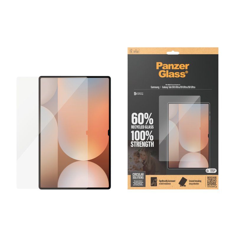 PanzerGlass Screen Protector Samsung Galaxy Tab S8 Ultra | S9 Ultra | S10 Ultra | Ultra-Wide Fit Protection d'écran