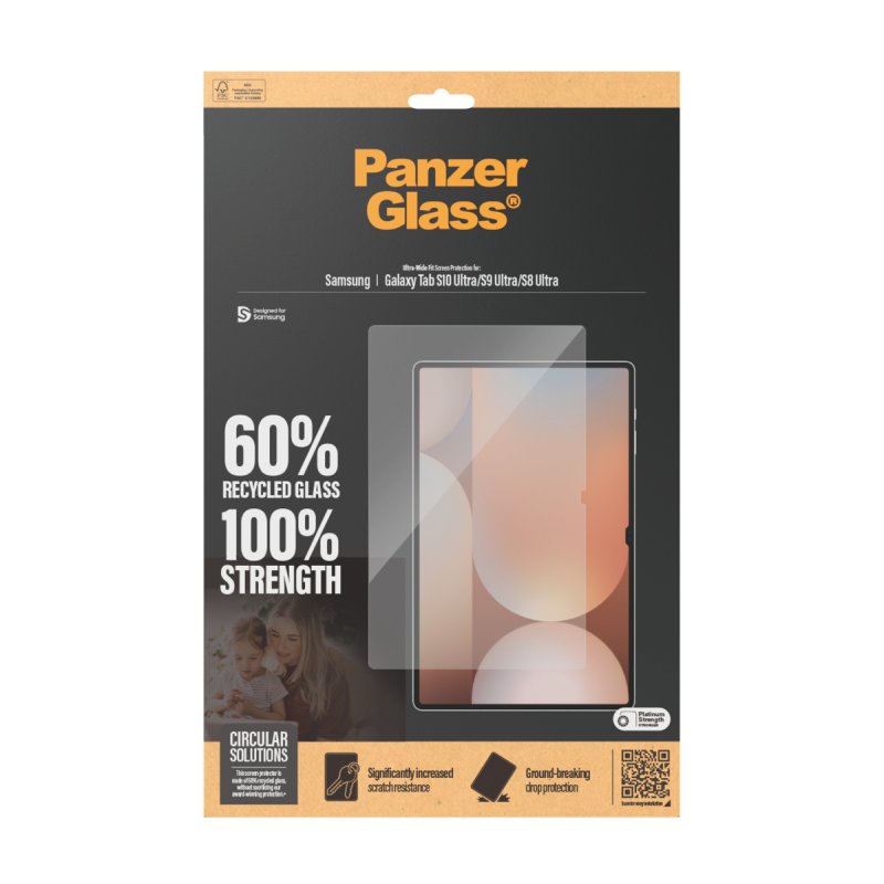 PanzerGlass Screen Protector Samsung Galaxy Tab S8 Ultra | S9 Ultra | S10 Ultra | Ultra-Wide Fit