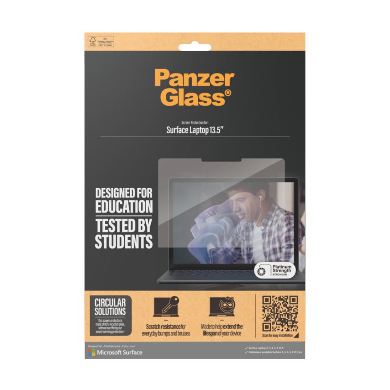 PanzerGlass Screen Protector Microsoft Surface Laptop 13.5" | 6 | 5 | 4 | 3 | 2 Protection d'écran transparent 1