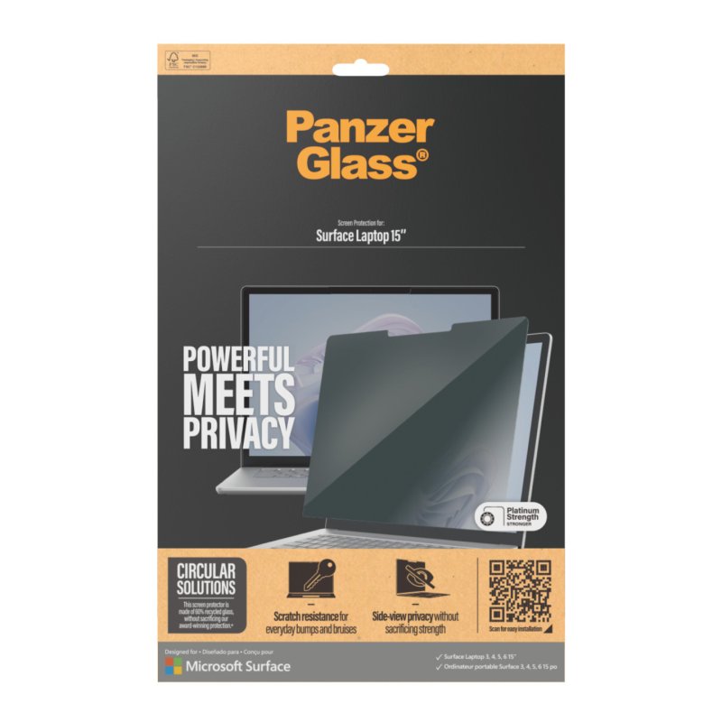 PanzerGlass Privacy Filters Microsoft Surface Laptop 15" | 6 | 5 | 4 | 3