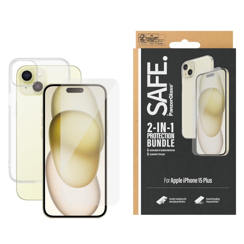 SAFE. by PanzerGlass 2-in-1-Pack iPhone15 Plus