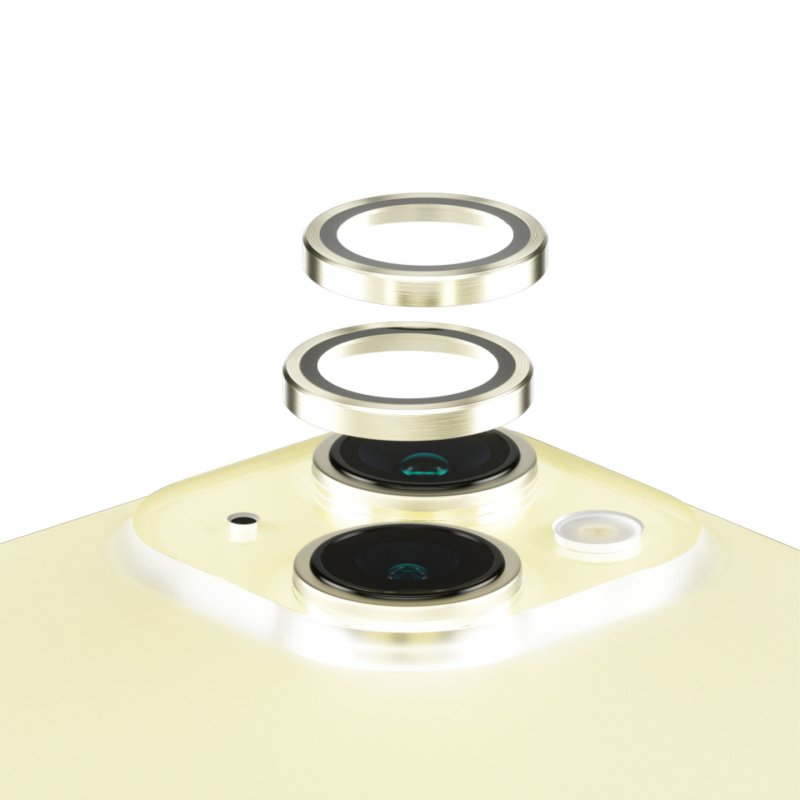 PanzerGlass Hoops Yellow Camera Lens Protector iPhone 15 | 15 Plus Protection d'écran transparent Apple 1 pièce(s)