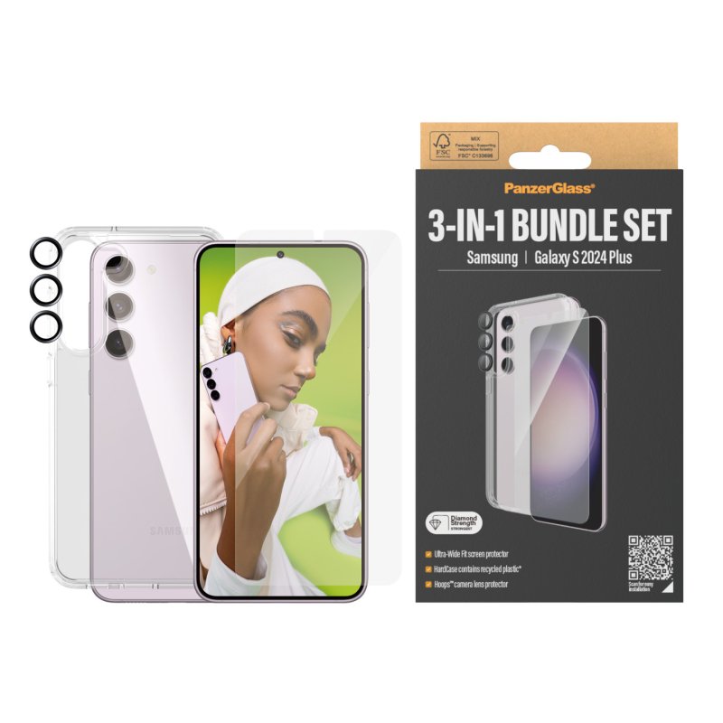 PanzerGlass 3-in-1 Pack Samsung Galaxy S24 Plus / UWF