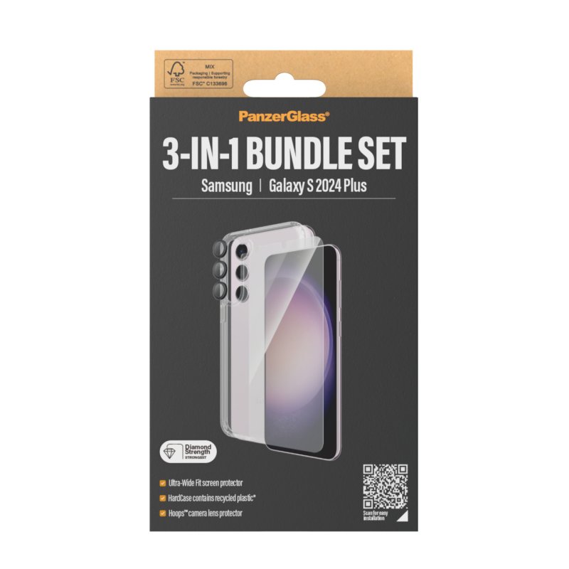 PanzerGlass 3-in-1 Pack Samsung Galaxy S24 Plus / UWF