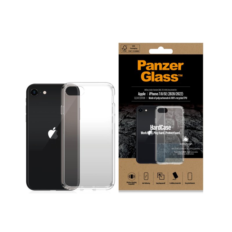 PanzerGlass HardCase iPhone SE (2020/2022) | 7 | 8 coque de protection pour téléphones portables Housse Transparent