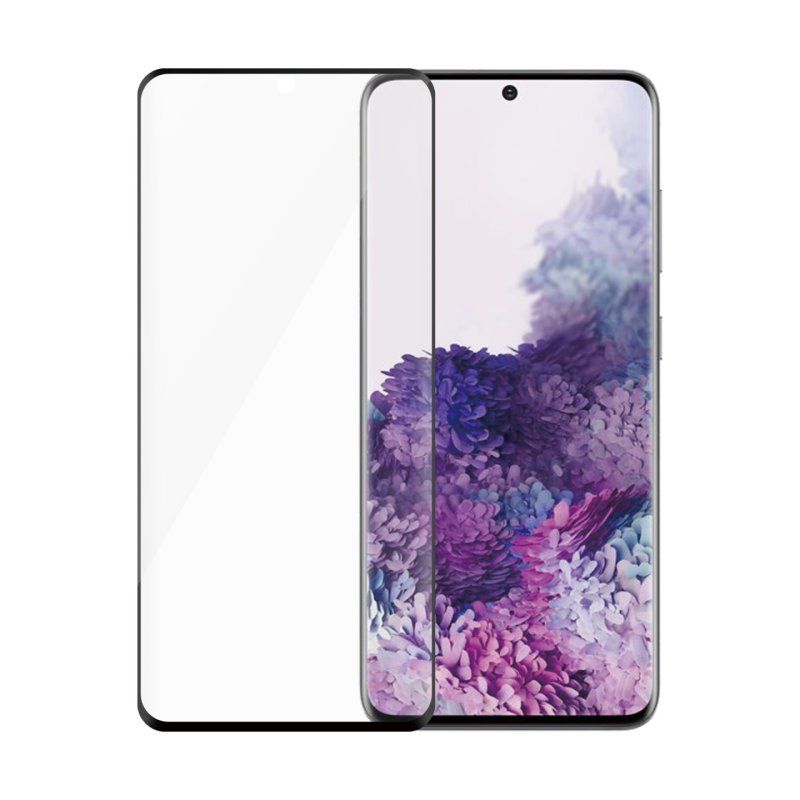 PanzerGlass SAFE. by Screen Protector w. Black Frame Samsung Galaxy S20 5G | Ultra-Wide Fit