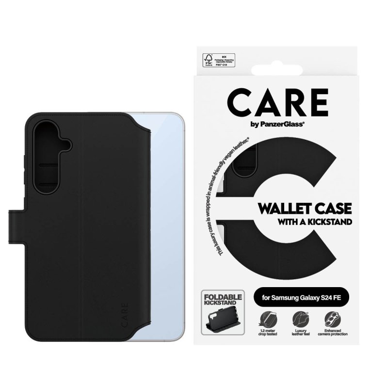 PanzerGlass CARE by Feature Wallet Case w. Kickstand Samsung Galaxy S24 FE 5G