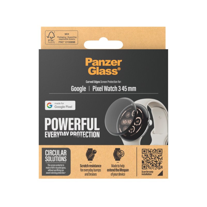 PanzerGlass Screen Protector Google Pixel Watch 3 (45mm)