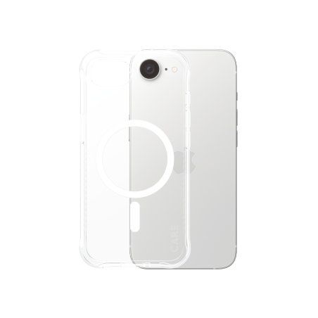 PanzerGlass CARE by Fashionable Case Samba Transparent w. White Qi Compatible iPhone 16e