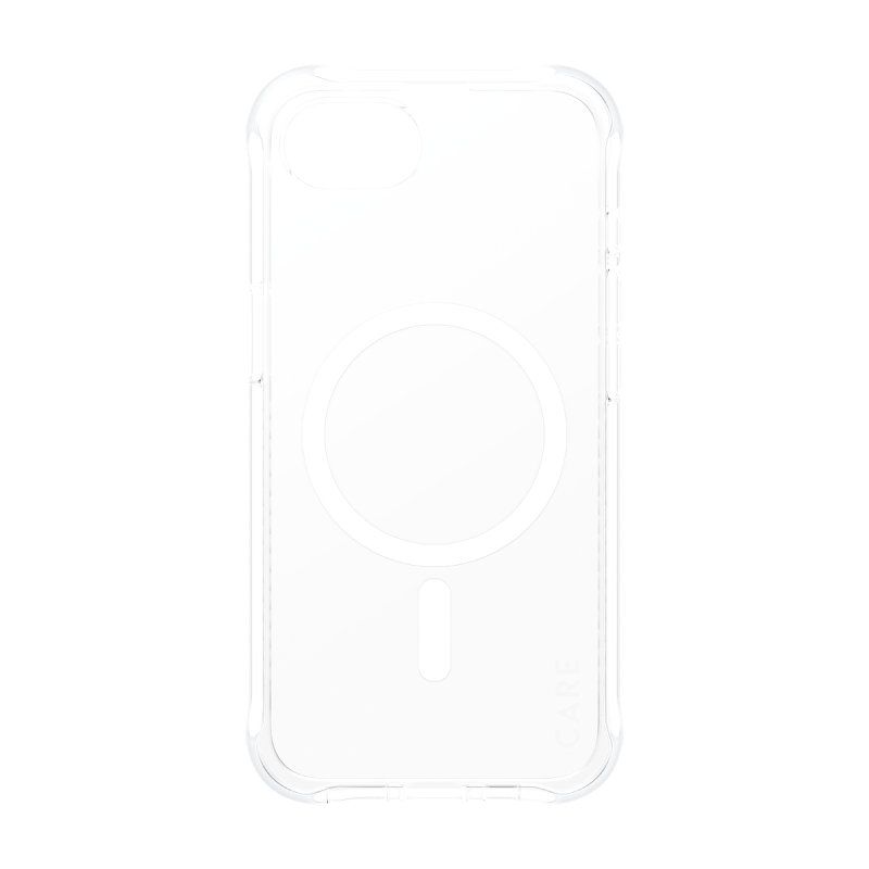 PanzerGlass CARE by Fashionable Case Samba Transparent w. White Qi Compatible iPhone 16e