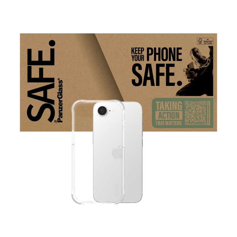 SAFE TPU Case. clear iPhone 16e *BULK