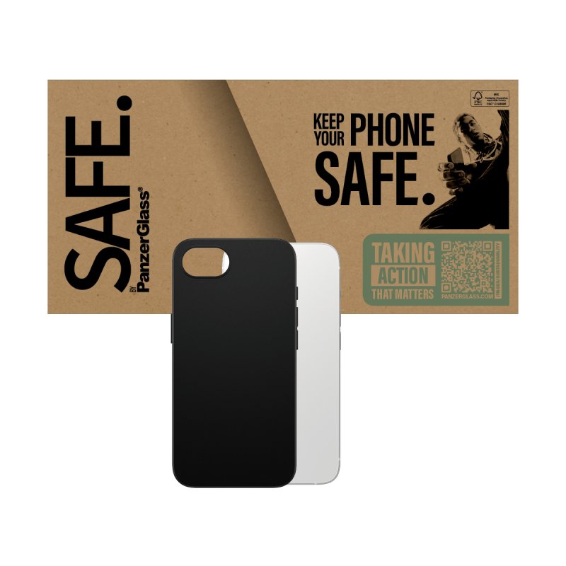 SAFE TPU Case. iPhone 16e black *BULK