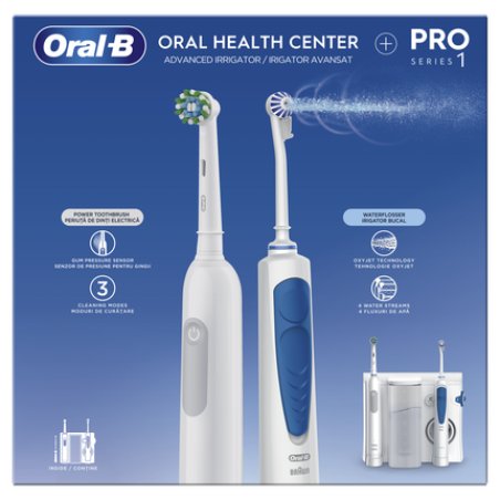 Oral Health Center Pro Series with Electric Toothbrush and Water Flosser 2 Pieces by Oral-B