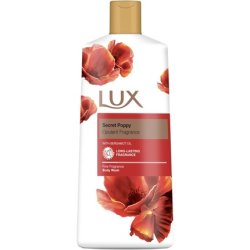 LUX Secret Poppy Body Wash with Bergamot Oil Gentle Soothing Shower Gel Nourishing Body Cleanser Aromatic Fragrance