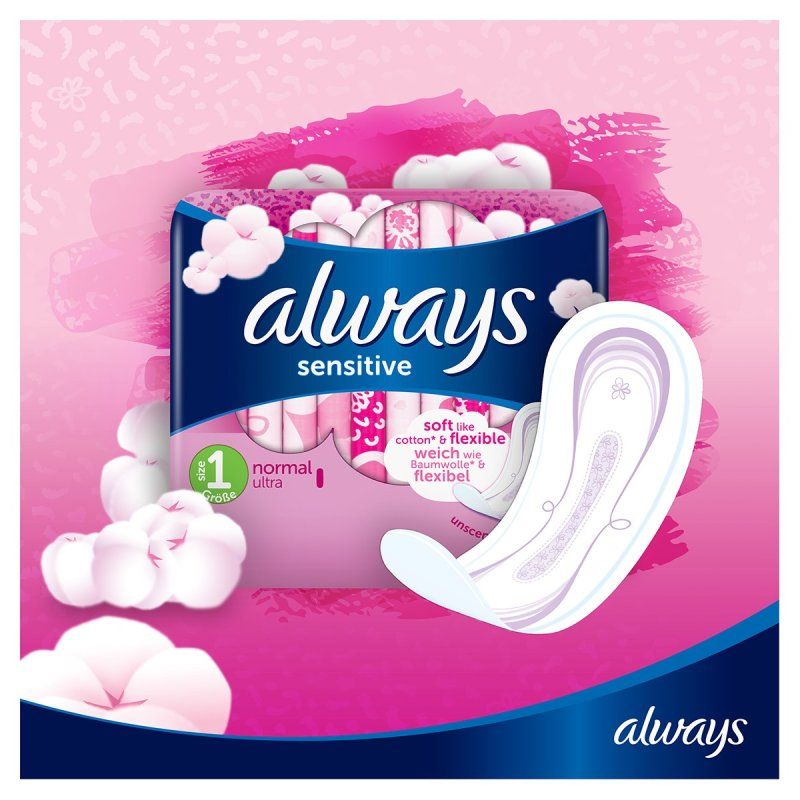 Always Ultra Sensitive Normal Sanitary Pads Size 1
