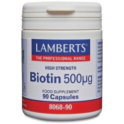 Lamberts High Strength Biotin 500mg 90 Capsules - Vegan