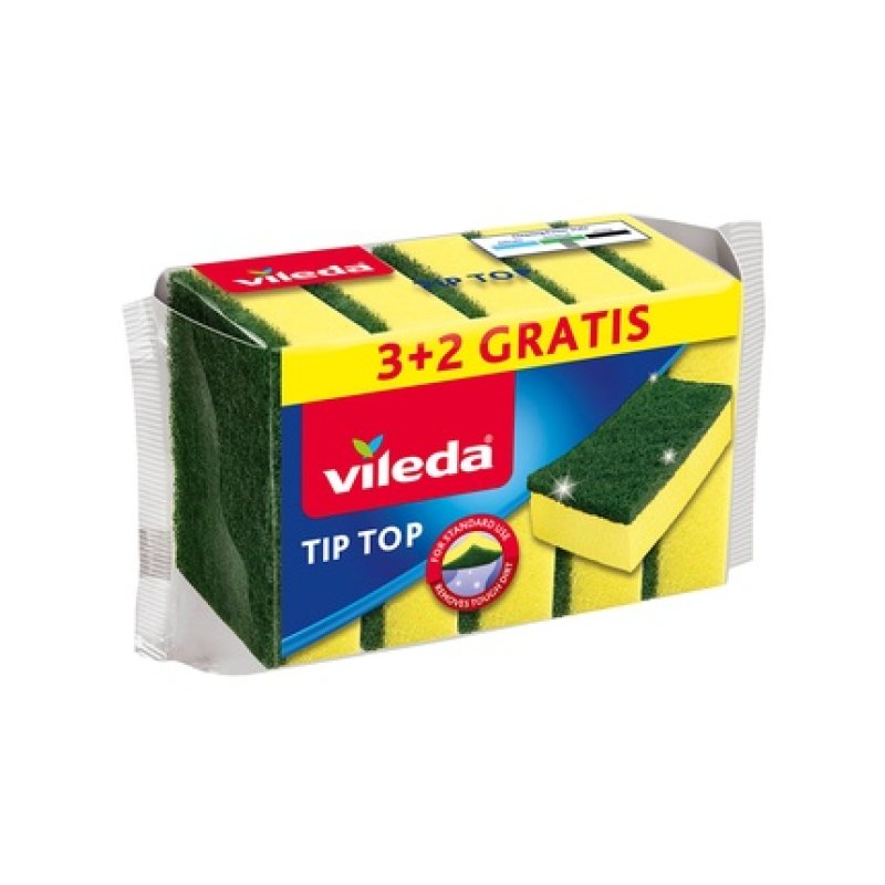 Vileda Tip Top Kitchen Sponge 3 2 Free - Ideal For Cleaning