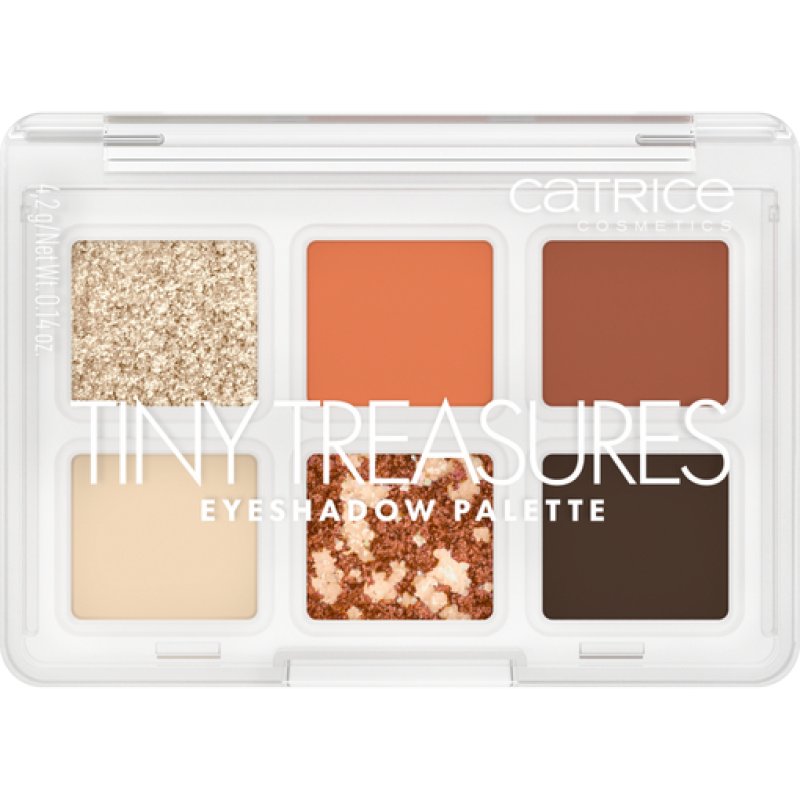 CATRICE Tiny Treasures Eyeshadow Palette ombre à paupière 030 Heat It Up Mat, Métallique, Brillant