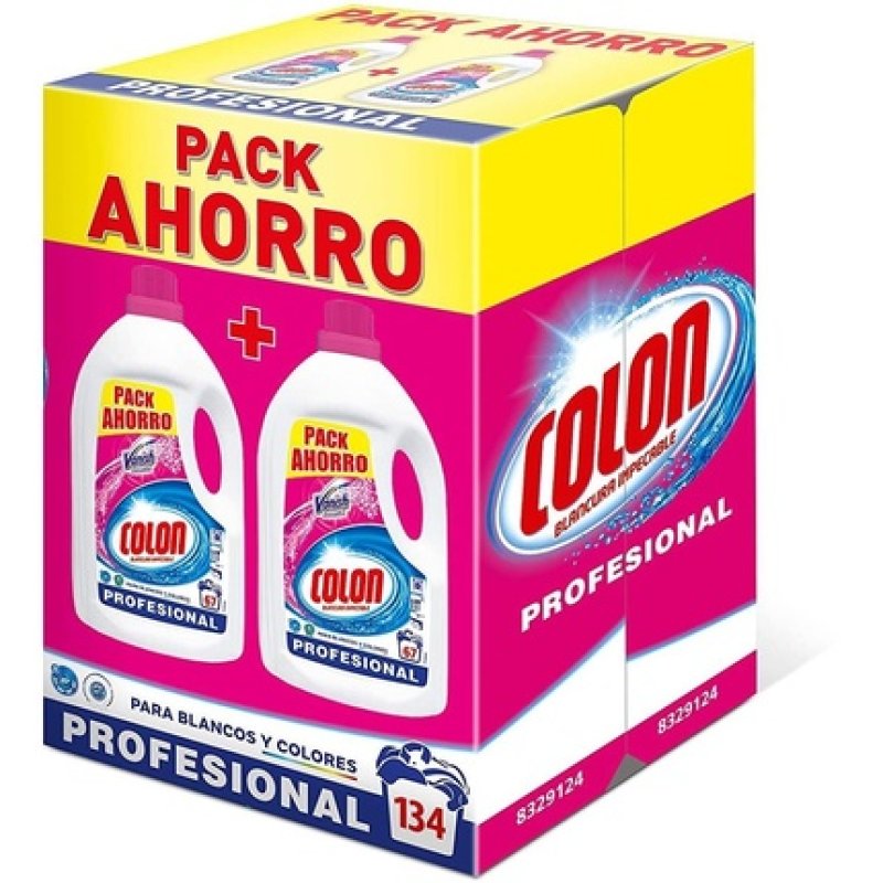 Colon Detergent Gel 134 Doses 3.68 Liters Vanish Saving Pack 2 Bottles