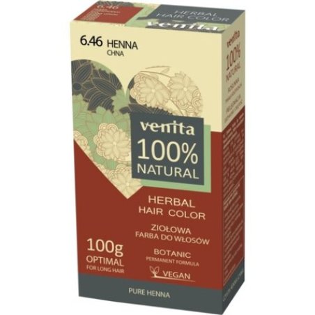 Herbal Hair Color Zioowa 6.46 Henna 100g
