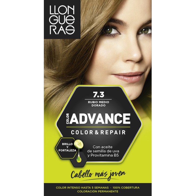 Llongueras Llongueras Color Advance Coffee Salon Collection Hair Colour 7.3 Medium Golden Blond