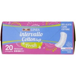 Lines Flat Panty Liners Made of 100% Cotton - Pack of 24