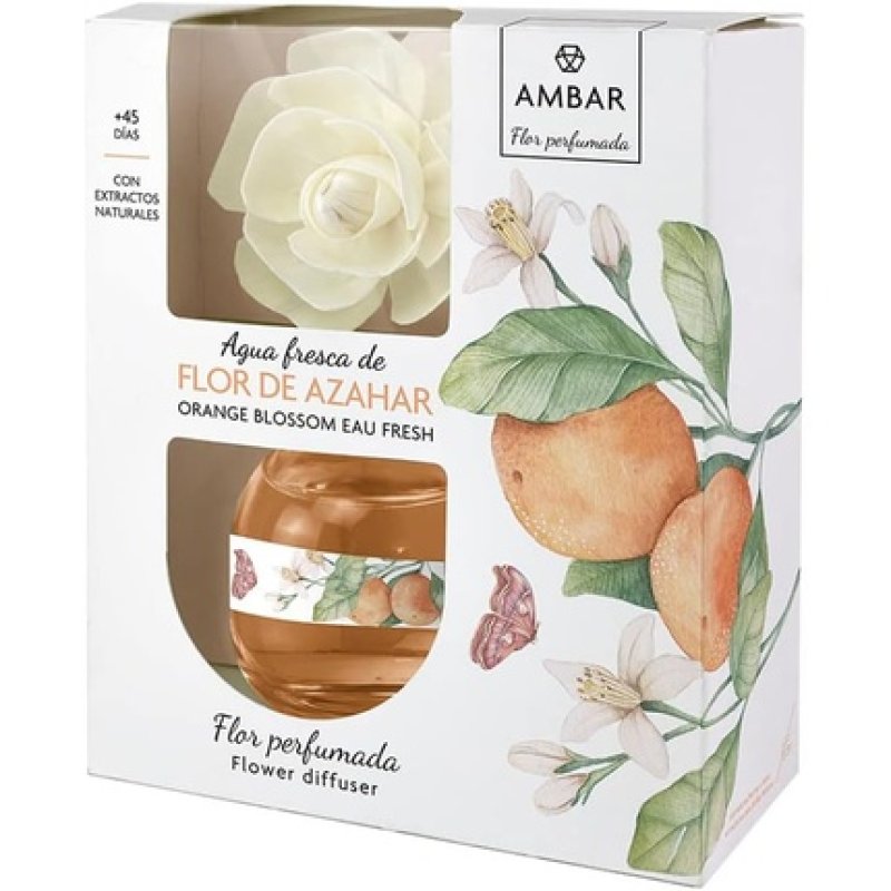 Ambar 95234 Ambientador Flor Difusora Agua Fresca Azahar 60ml Flower Freshener