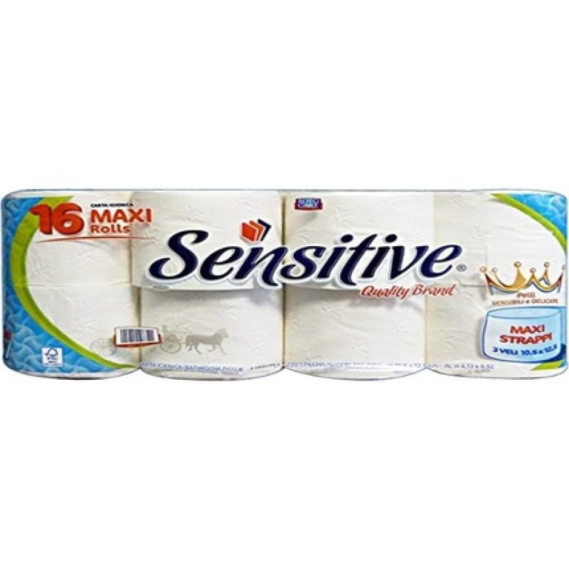 Glooke Selected Sensitive Maxi Toilet Paper Rolls - Pack of 16